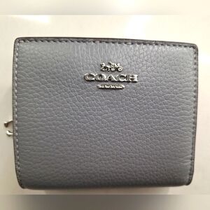 Coach Pewter grey pebble wallet.